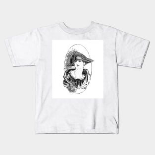 The Peacock Feather Hat Kids T-Shirt